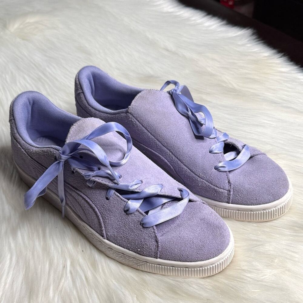Puma Lavender Suede Crush Sneakers